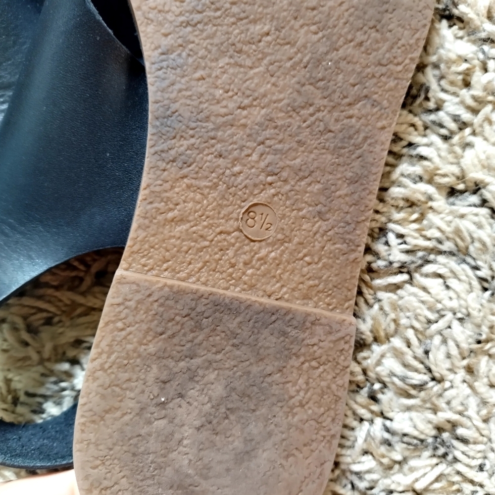 Madewell The Boardwalk Crossover Sandal Black Leather Sz 8,5 - Picture 4 of 4